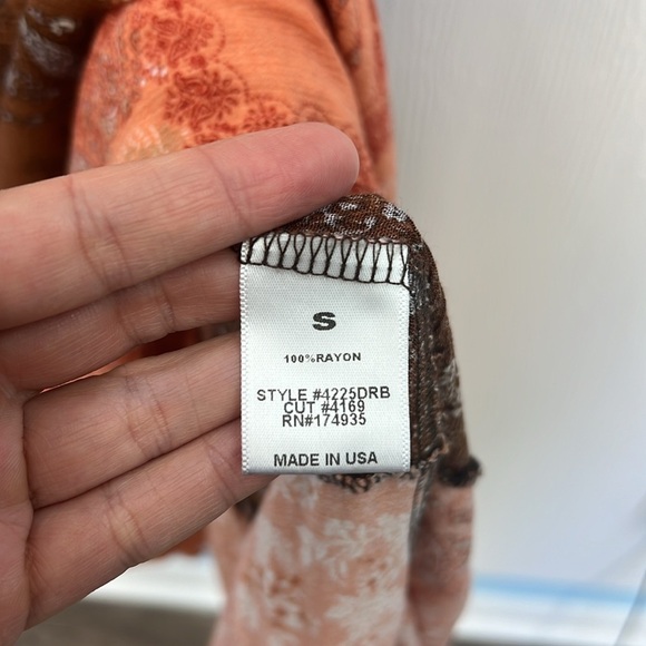 Renee C - Color-block Boho Tiered Three Quarter Sleeve Maxi Dress Small - Picture 10 of 13